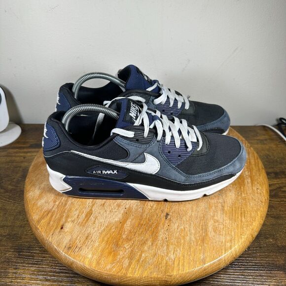 Nike Air Max 90 Midnight Navy Gum Men's Size‎ Black Athletic